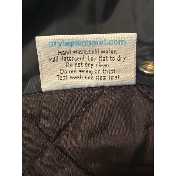 EUC StylePlus Lincoln University Waterproof Jacket Hooded Pockets Zipper Size L - Picture 7 of 8